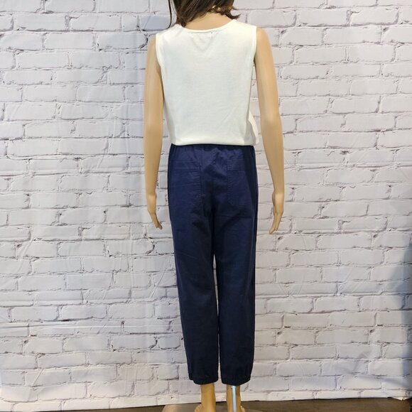RW&Co, Cotton midrise jogger pants in medieval blue - Picture 9 of 12